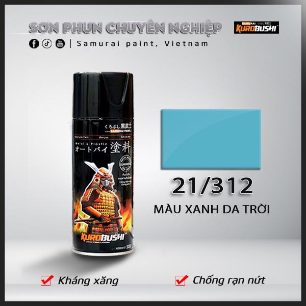 Sơn xịt Samurai Kurobushi - MÀU XANH DA TRỜI 312 (400ml)