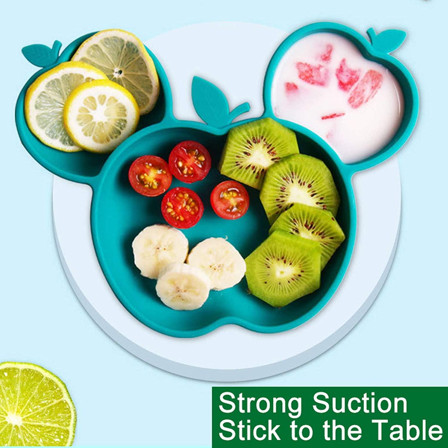 Ăn Silicone Bát Ăn Đĩa Chắc Chắn Hoạt Hình Dễ Thương Cho Bé Bộ Thực Phẩm Món Ăn Hút Toddle Huấn Luyện Bộ Đồ Ăn Kid