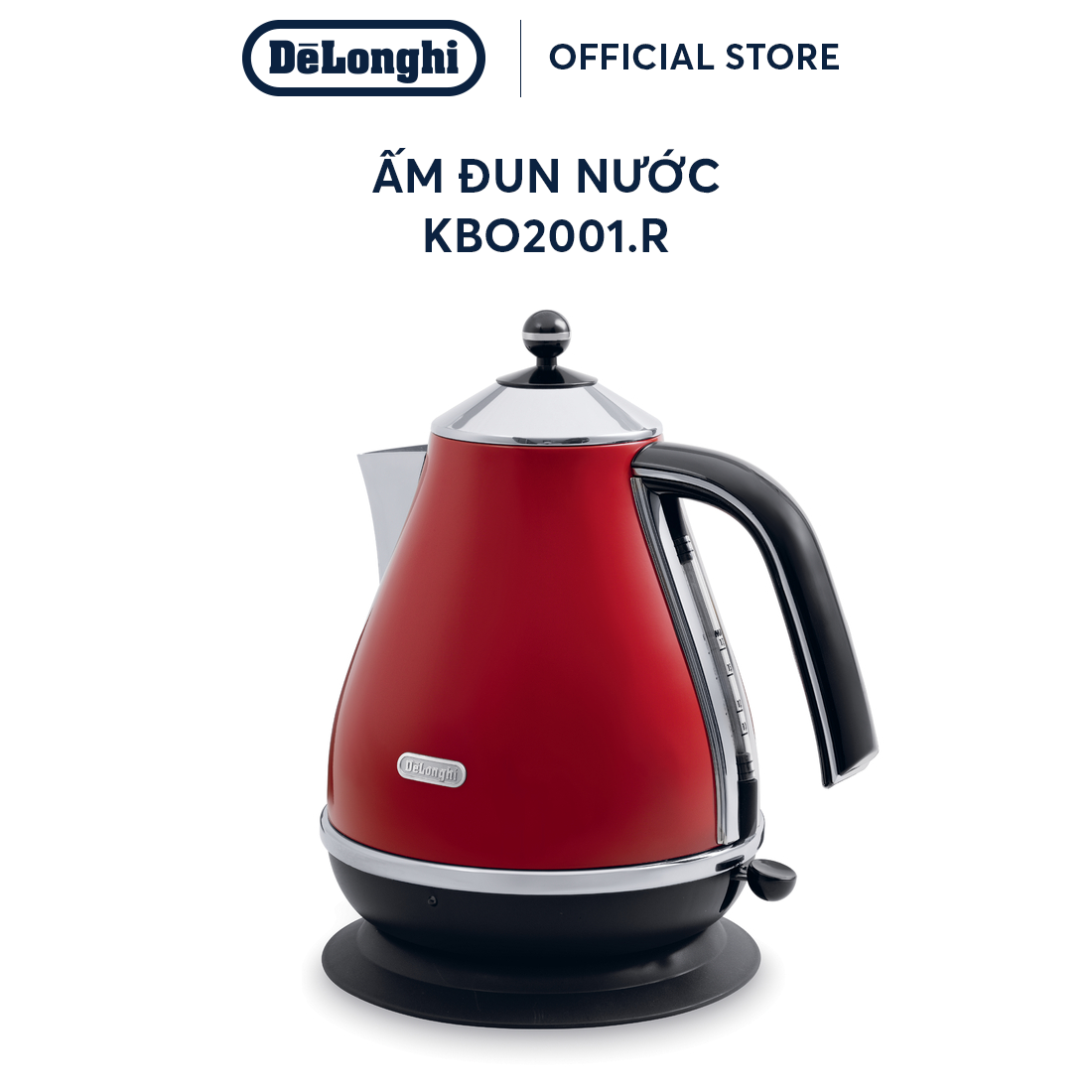 [Hàng chính hãng] Ấm đun nước siêu tốc DeLonghi Icona KBO2001 (B/ R)