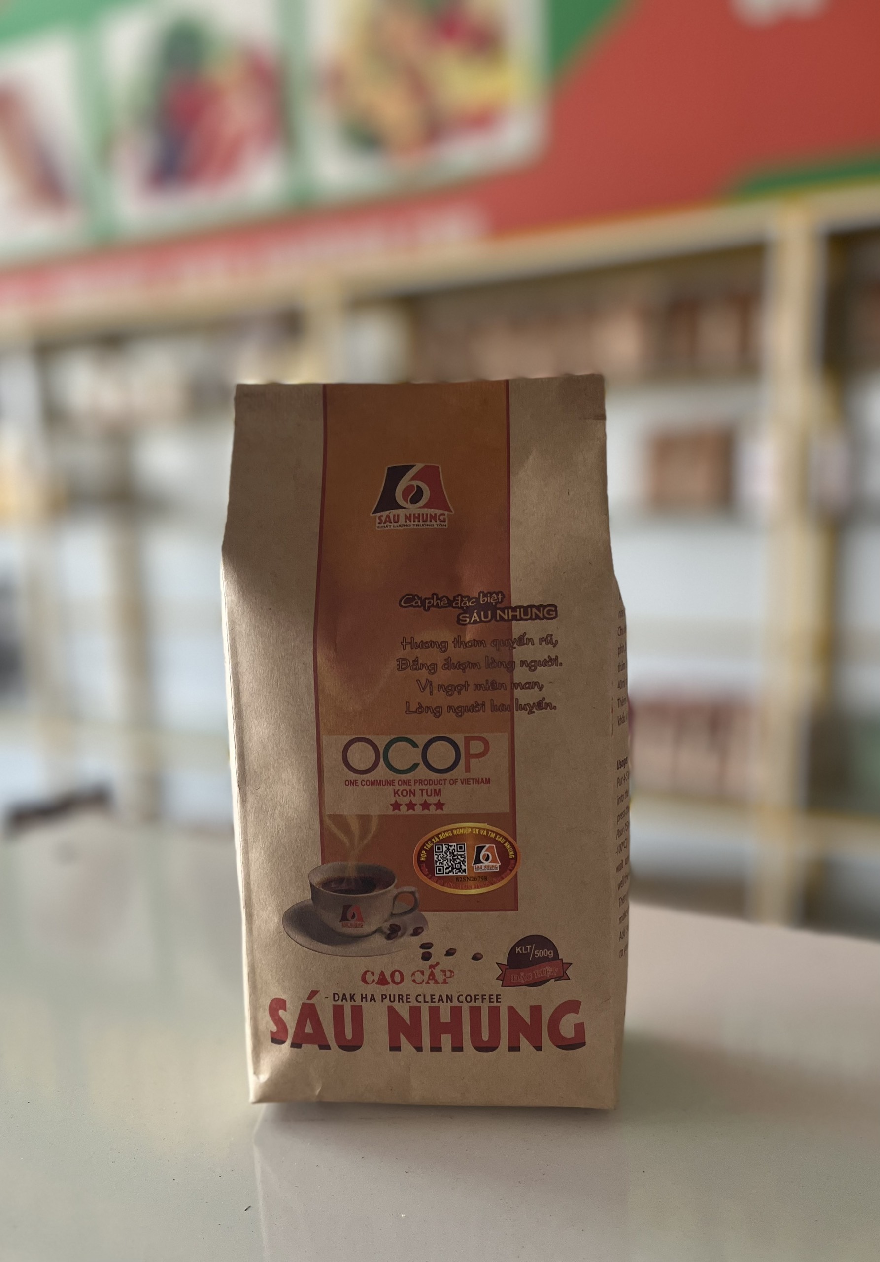 Cà phê nguyên chất rang mộc - Loại Cao Cấp - Túi 500Gr - Cà phê đặc biệt Sáu Nhung