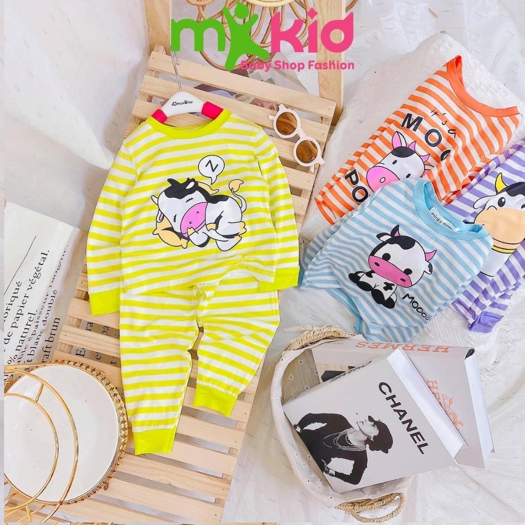Bộ Thu Đông Dài Tay Cho Bé Bộ Cotton Dài Tay Minky Mom Cho Bé Trai Bé Gái Với Họa Tiết Siêu Dễ Thương .