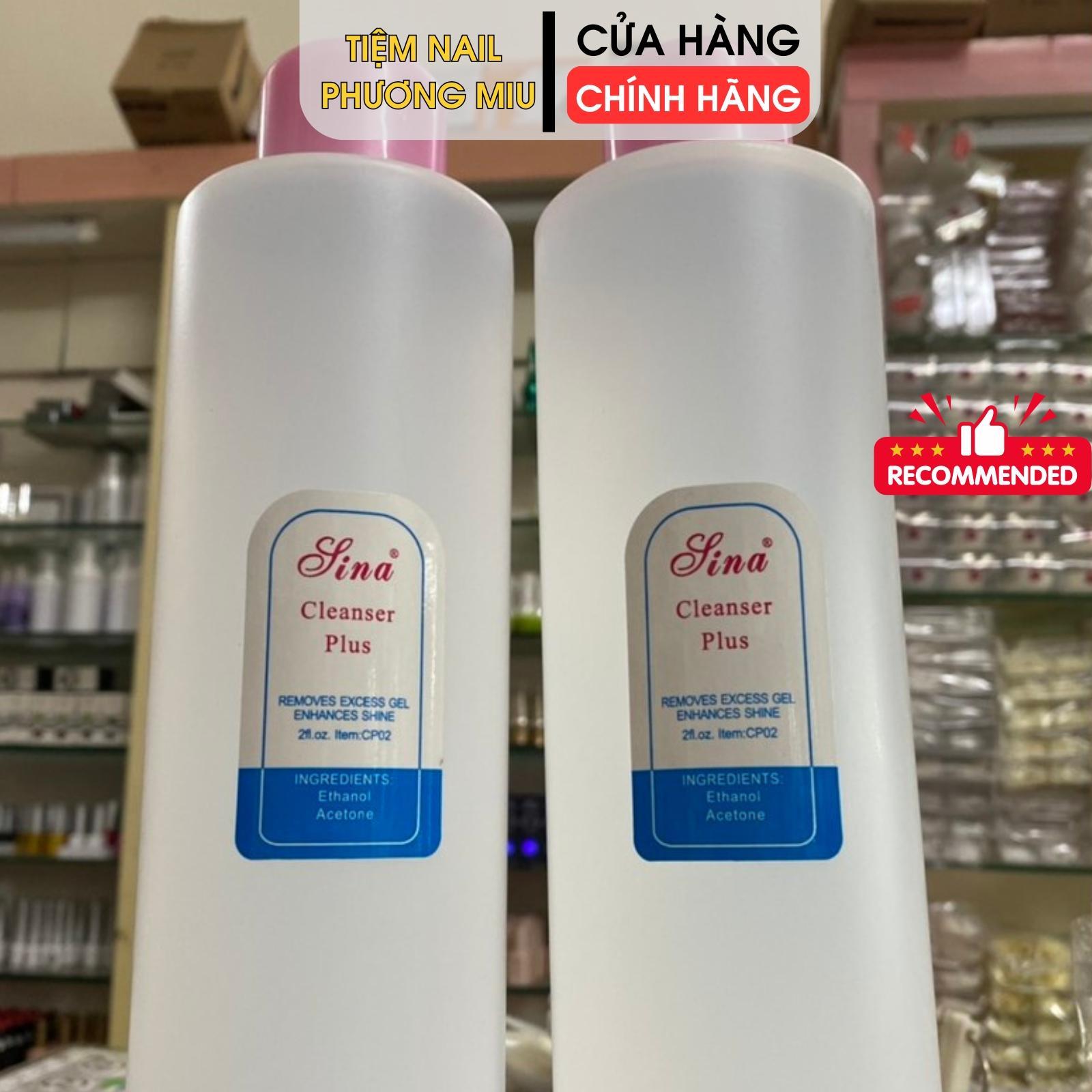 Nước Lau Gel Sina Chai 1000ml, Bền Thơm Dễ Sạch, Dung Dịch Phá Gel Cleanser Plus 1 Lít Làm Sạch Móng Nhanh Khô Cho Làm Nail Chuyên Nghiệp Cleansing