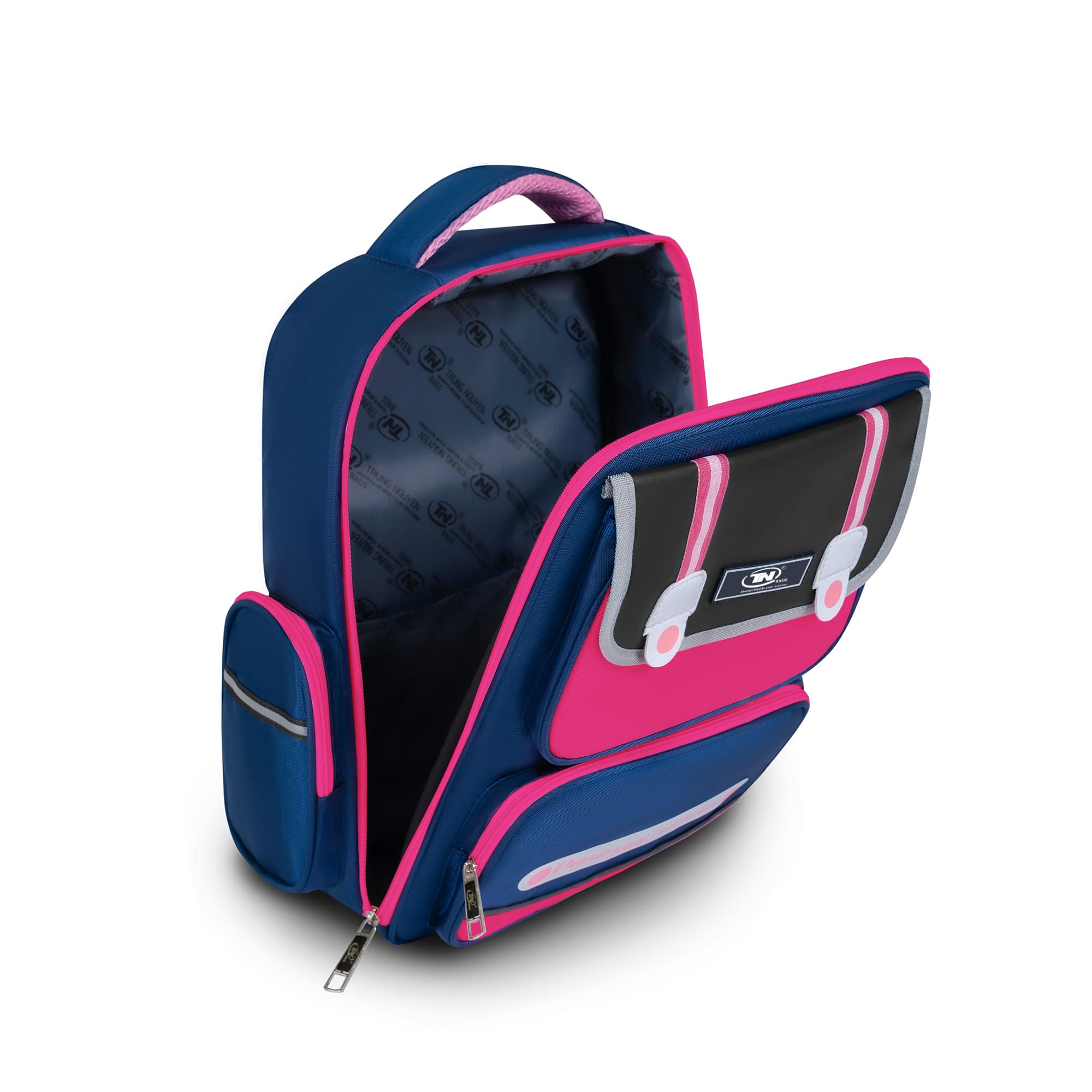 Balo học sinh nữ cao cấp TN.bags Smart Pink – Balo học sinh tiểu học chống nước, nhiều ngăn tiện lợi, màu hồng đáng yêu TN.B3112