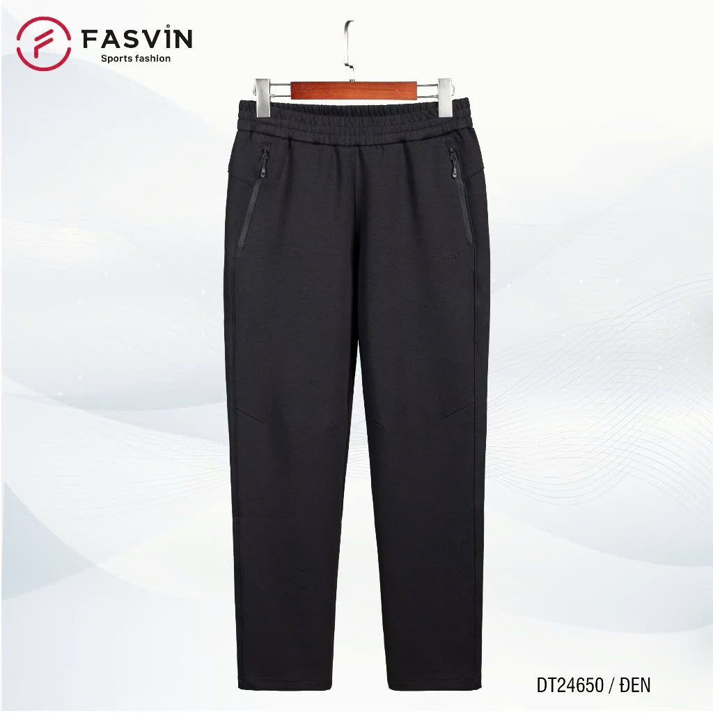 Quần Thun Thể Thao Nam Fasvin DT24650.HN Vải Nỉ 01 Lớp Dáng Xuông Thoải Mái Hàng Nhà Máy