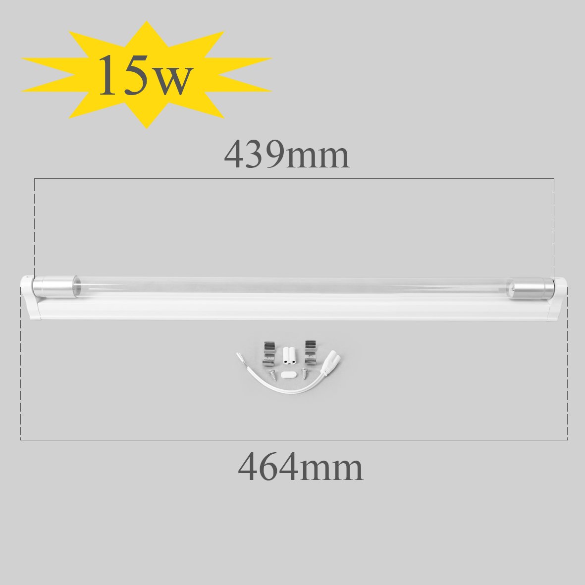 Bộ  đèn UV diệt khuẩn không khí tia cực tím TUV 439MM T8 15W