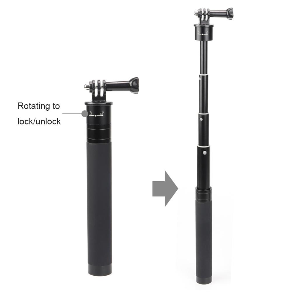 Gậy chụp ảnh tự sướng bằng nhôm hợp kim Max. 760mm chiều dài có thể mở rộng 1/4 inch