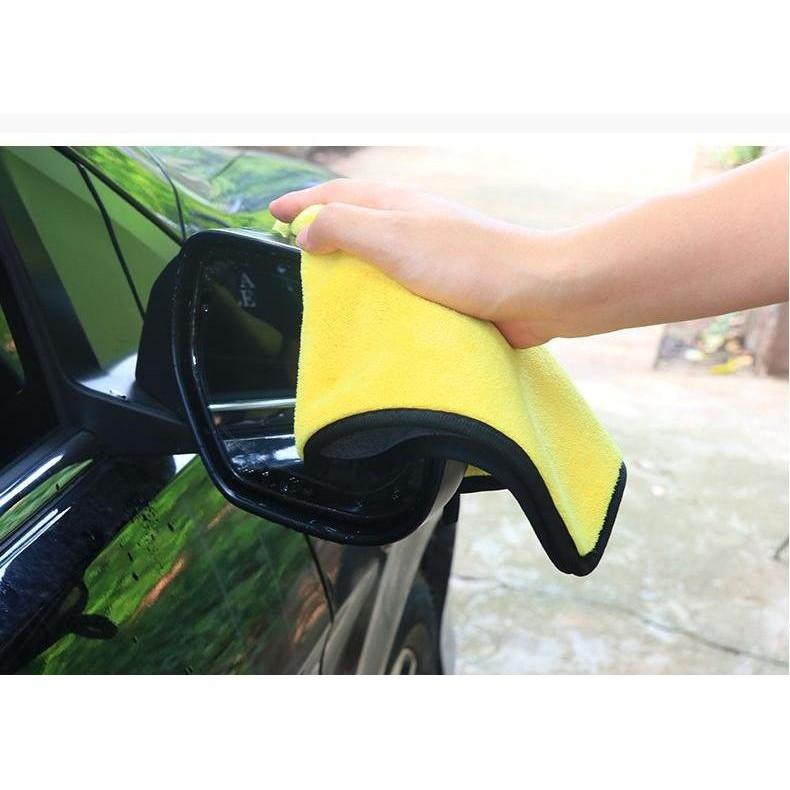 Khăn Lau Xe 30x60cm 2 Lớp Vải Bông Mềm Thấm Hút Tốt