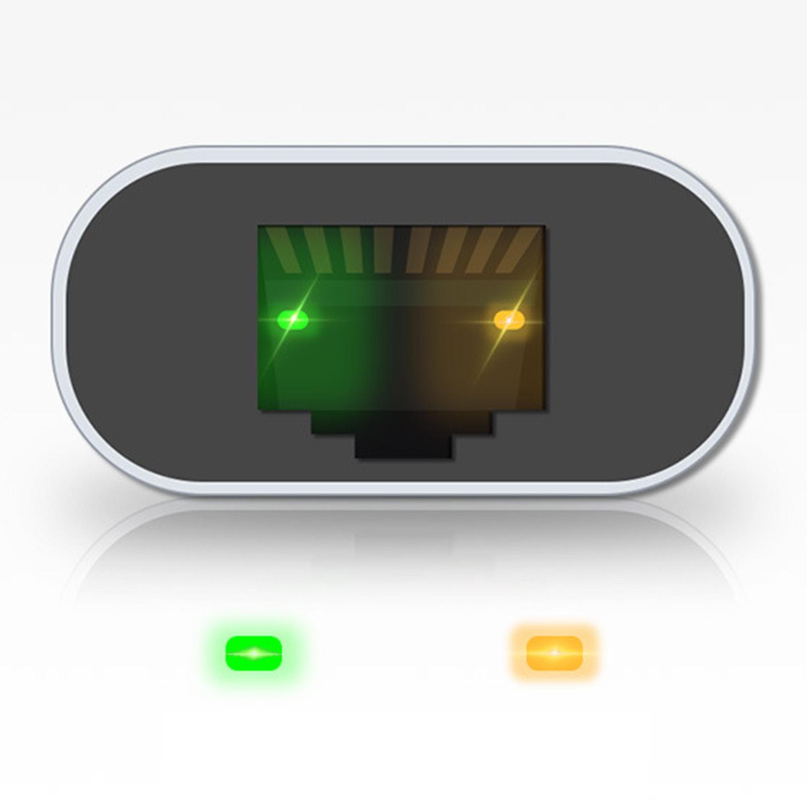 USB Type C to Ethernet Adapter LAN Network Adapter Universal for Laptops PC