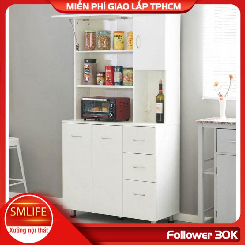 Tủ phòng ăn gỗ hiện đại SMLIFE Diego | Gỗ MDF dày 17mm chống ẩm | D90xR40xC160cm