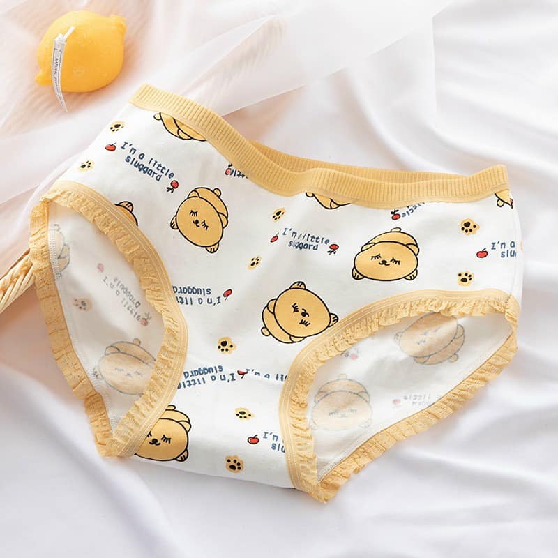LỐ 10 QUẦN LÓT HÌNH GẤU VÀNG SIÊU DỄ THƯƠNG CHẤT COTTON MỀM MỊN