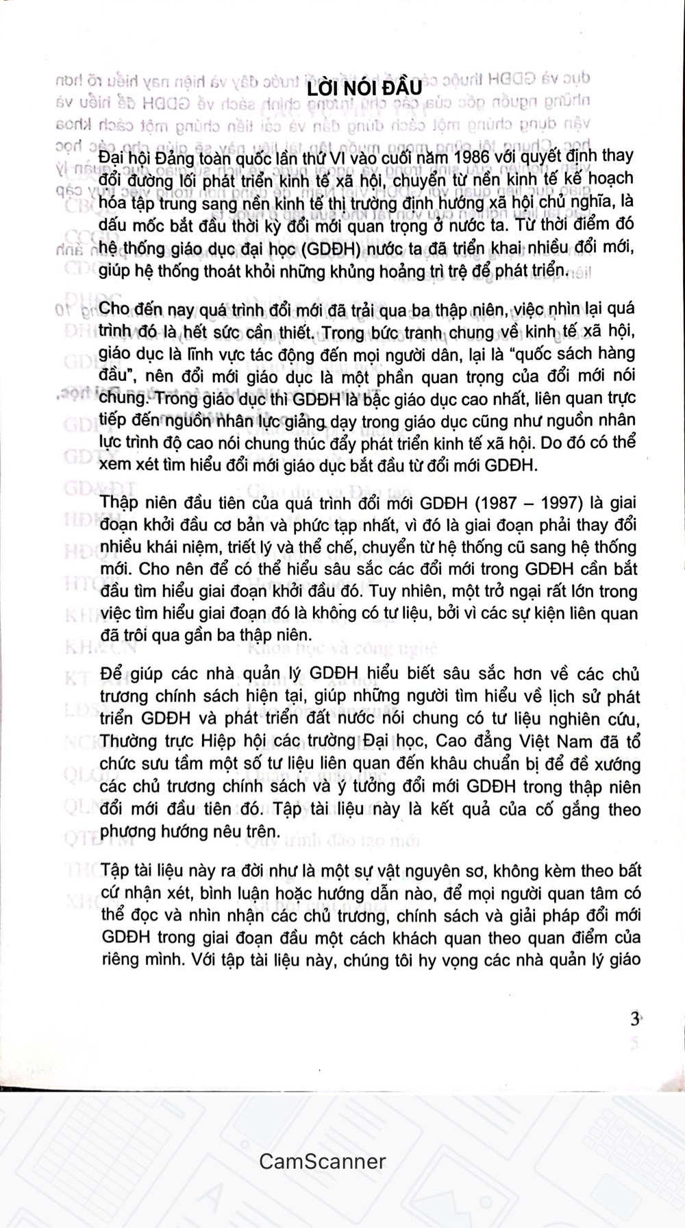 Một Số Tư Liệu Đổi Mới Giáo Dục Đại Học Việt Nam Giai Đoạn 1987- 1997