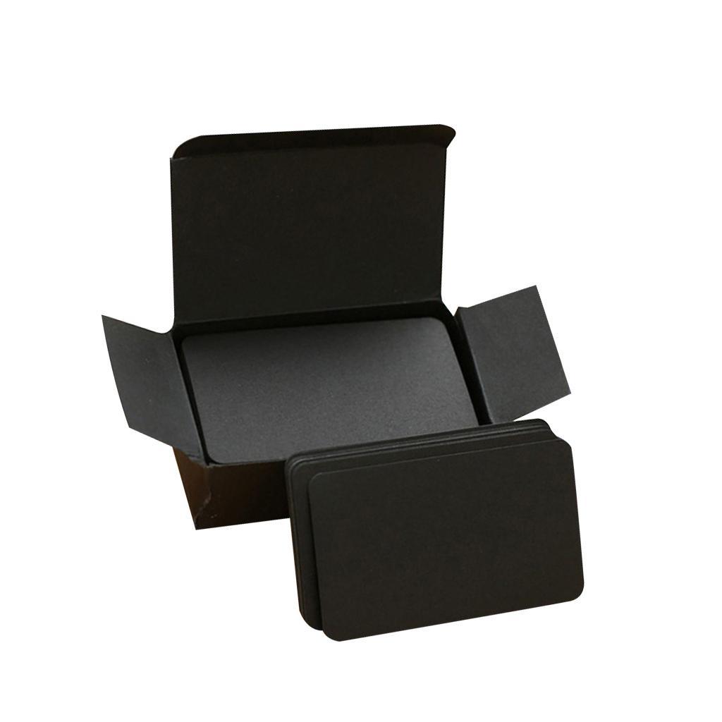 2 Boxes White+Black Paper Blank Index Flash Cards DIY Message, 90 Sheets