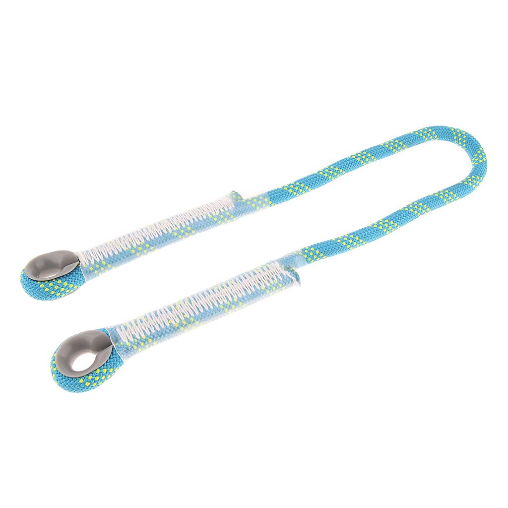 Climbing Knotted Pre-sewn Eye-to-Eye Prusik Loop Cord Static Rope Blue 60cm