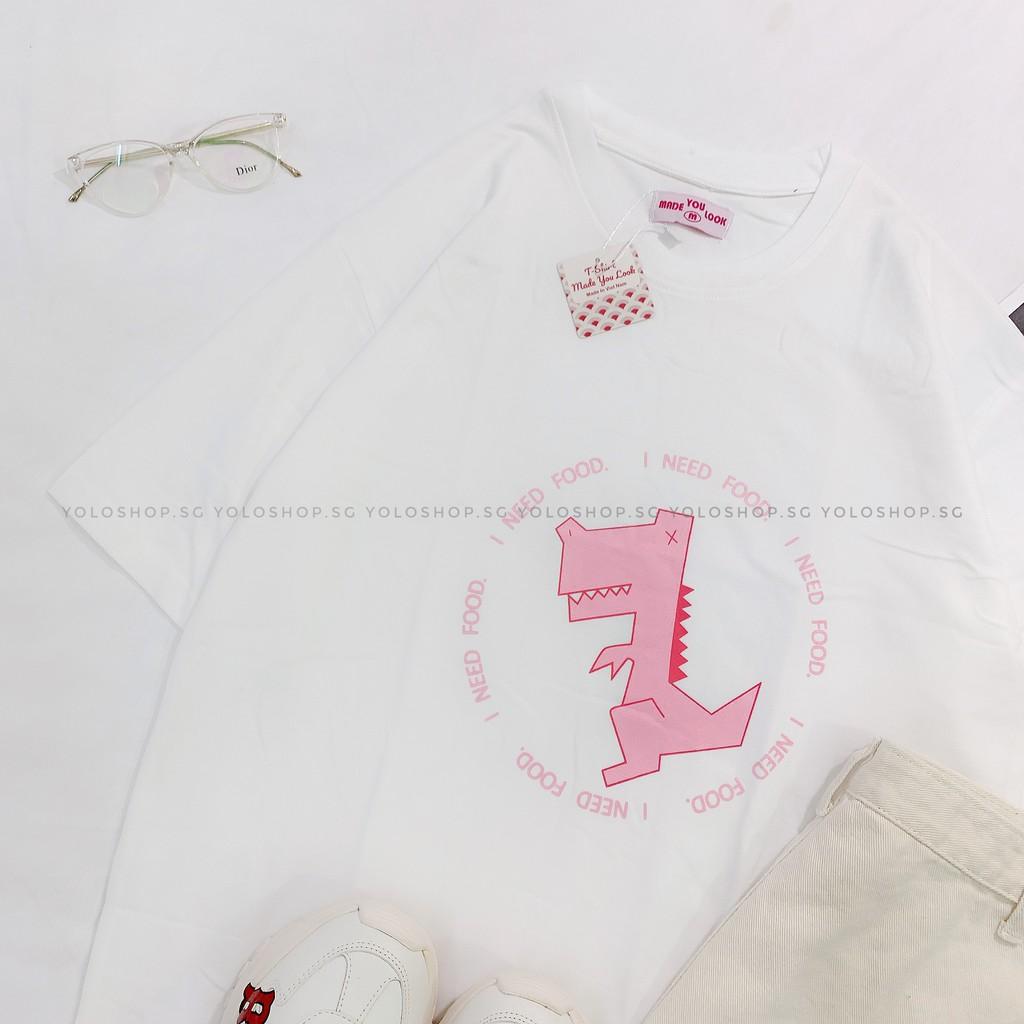 Áo thun tay lỡ I NEED FOOD phông Unisex nam nữ tee oversize form rộng pull Ulzzang Streetwear Hàn Quốc vải mềm