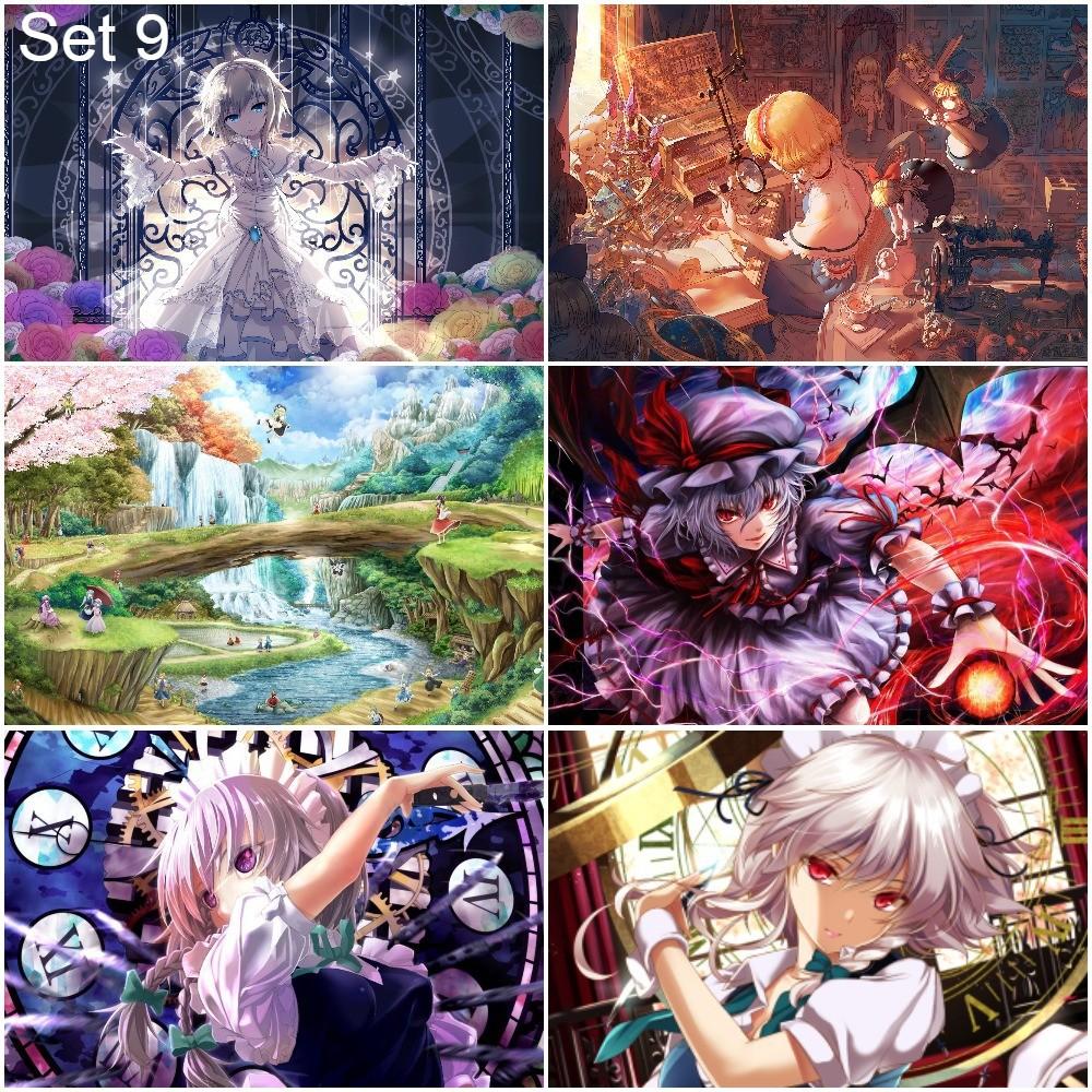 Bộ 6 Poster anime Touhou Gensou Mangekyou - Đông Phương Huyễn Tưởng - A3,A4,A5