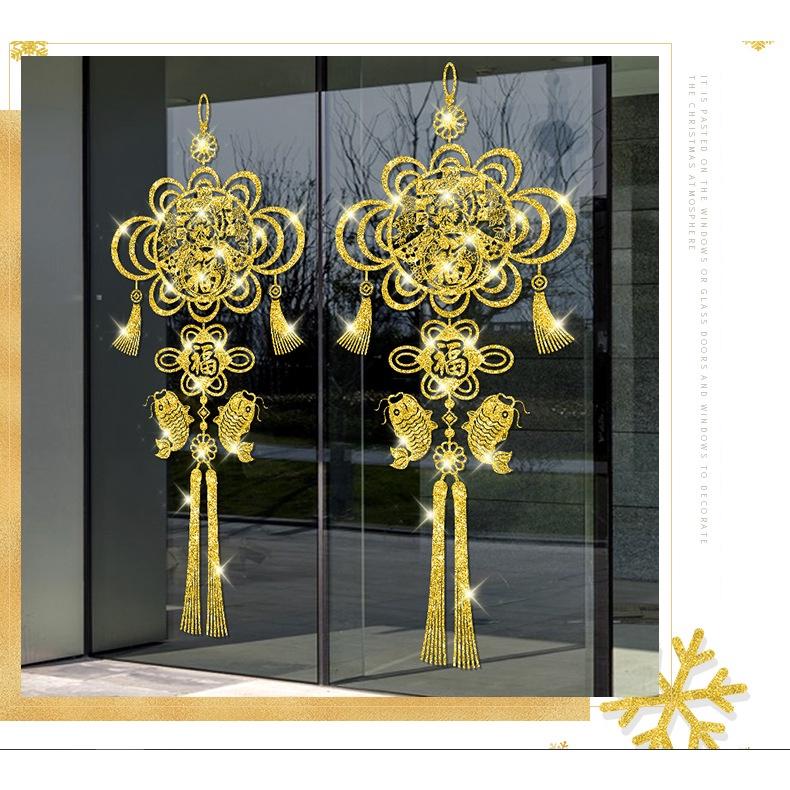 Decal hít tĩnh điện trang trí dán tết - XUÂN PHÚC TRÀN ĐẦY MẪU MỚI