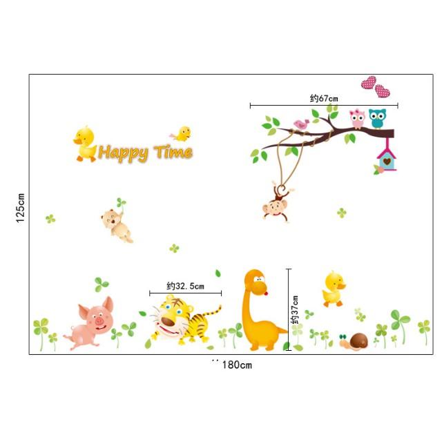 Decal trang trí Vườn Thú Happy Time A.H