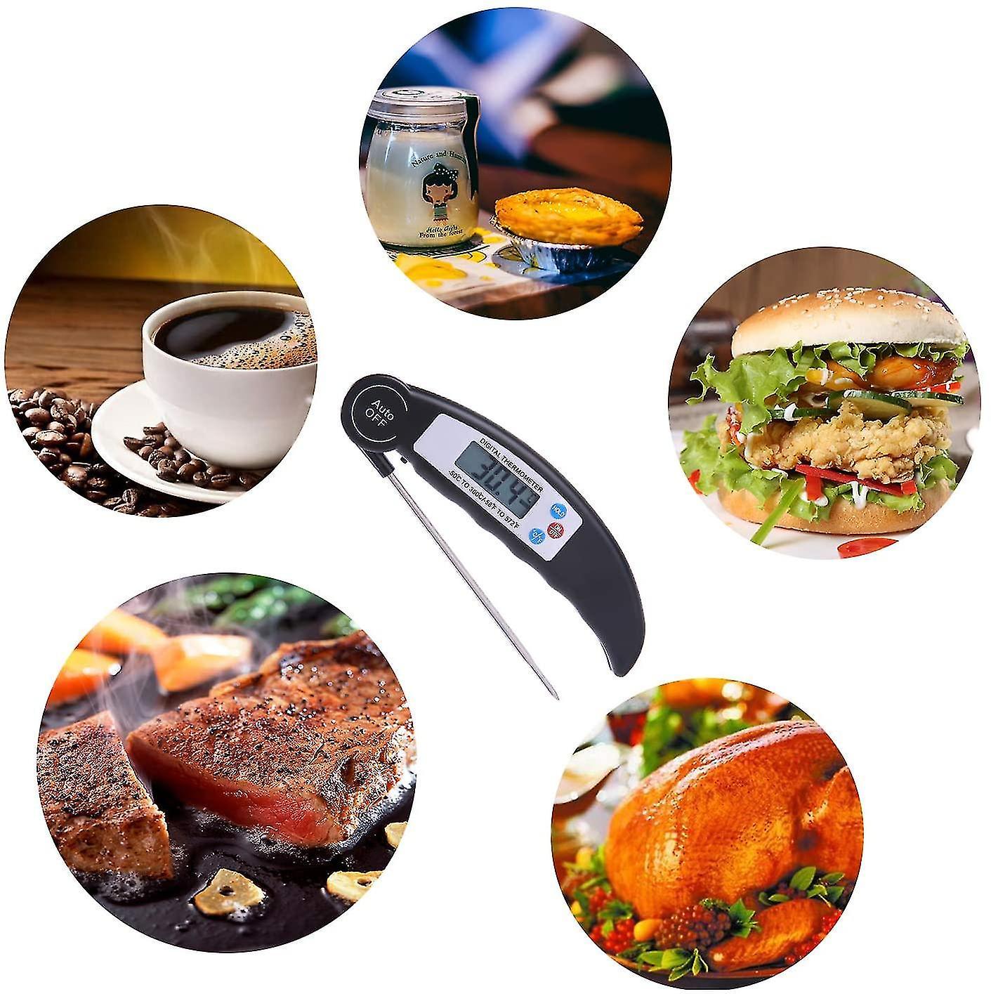 Nhiệt kế thực phẩm nhiệt kế ẩm thực với việc đọc tức thời kỹ thuật số với có thể gập lại dài