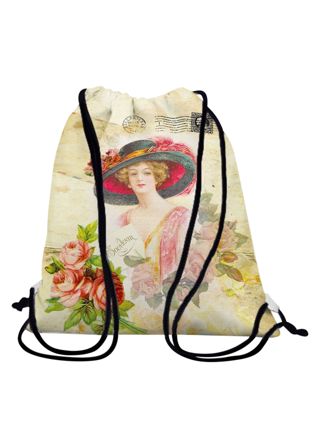Túi rút Cô gái đội nón Souvenir - BDVT023