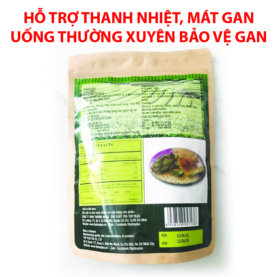 TRÀ ATISÔ 200g (100 gói x 2g) - Giúp Thanh Nhiệt, Mát Gan, Lợi Tiểu  - THƯƠNG HIỆU THP TEA PLUS