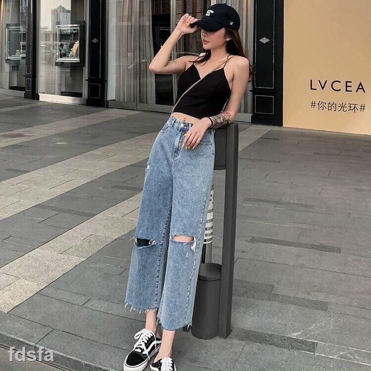 quần jean baggy nữ rách cao cấp , chất liệu denim ,form chuẩn shop (ảnh thật shop chụp 100%) HTBVIP14