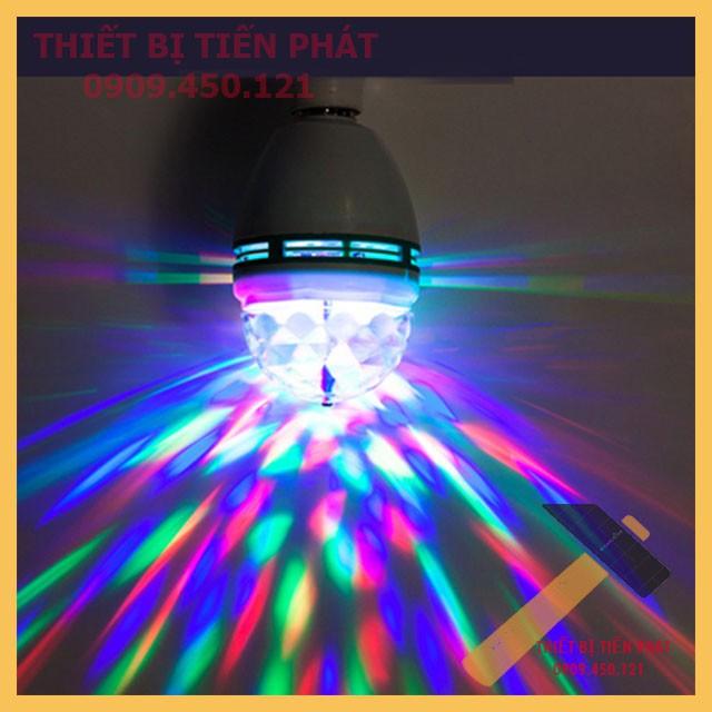 FULL Bộ Đèn Led Pha Lê Cầu Xoay 7 Màu, Tự Xoay Đui Tròn Cao Cấp Trang Trí, Bar, Sân Khấu, Nhà Cửa