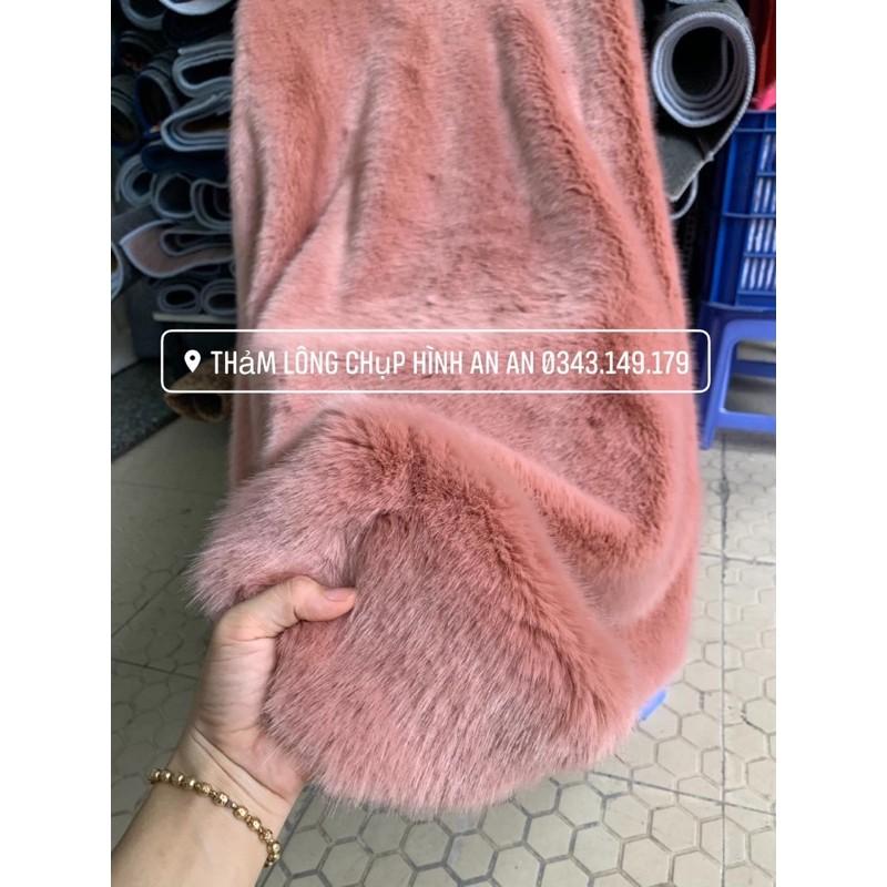 Thảm lông Màu hồng sen siêu đẹp