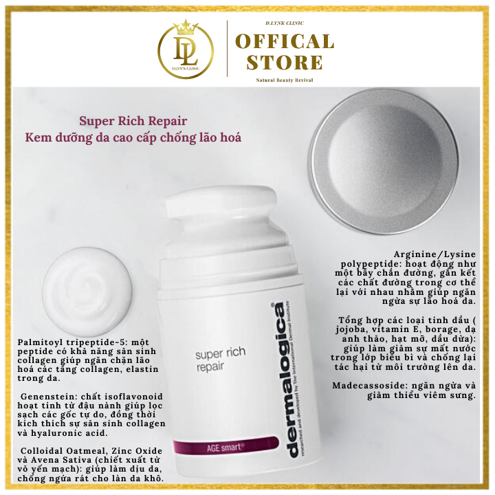 Kem dưỡng da chống lão hóa dành cho da khô Dermalogica Super Rich Repair 50ml