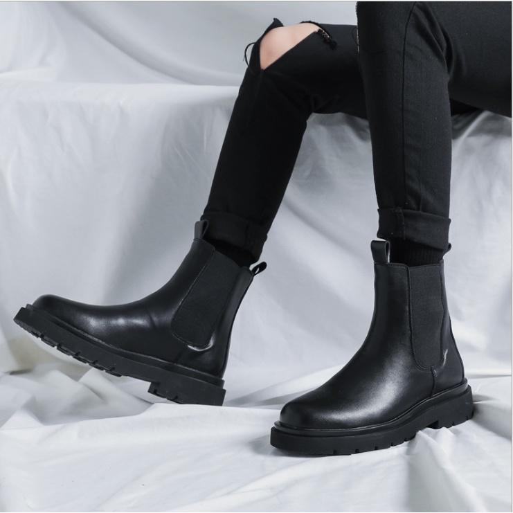 Giày bốt da nam - Chelsea Boots - tăng chiều cao 7 cm (Hàng siêu cấp)