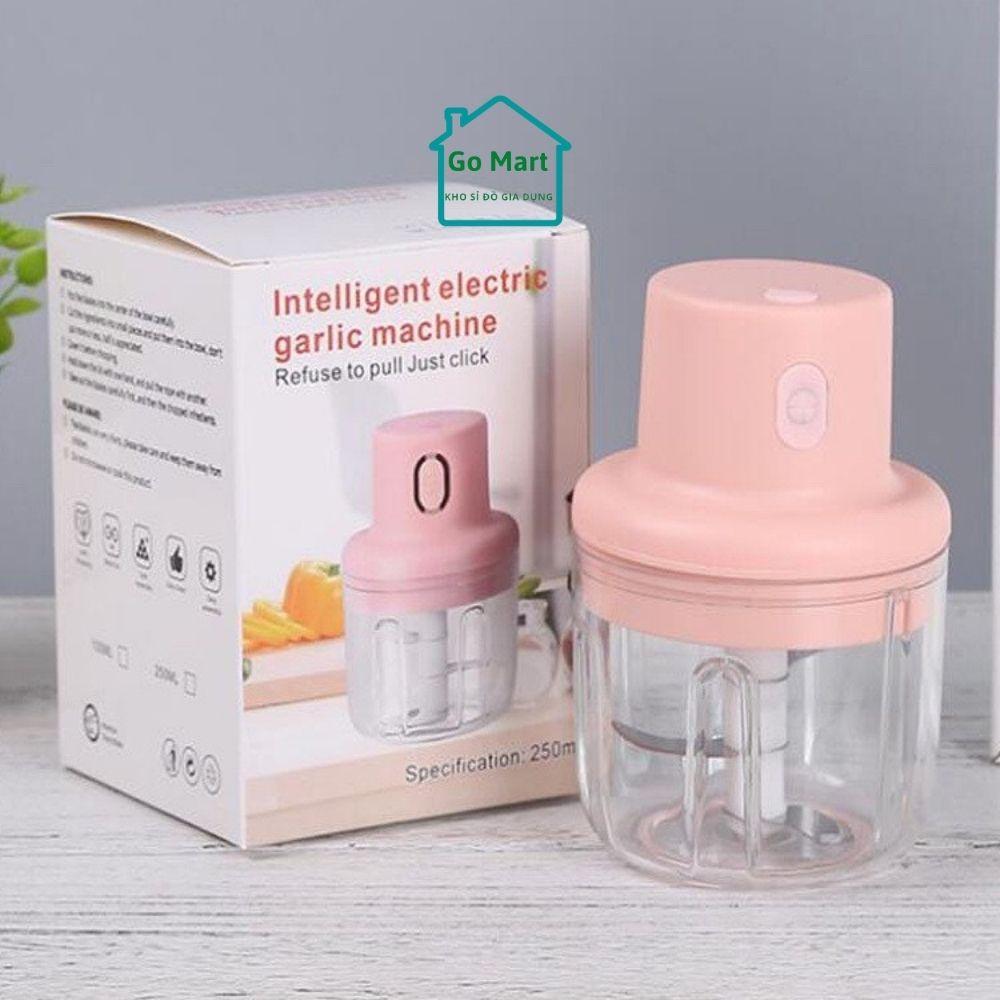 Máy Xay, cối xay Tỏi, Ớt, Rau, Hành...Mini Cầm Tay Sạc Điện, Cổng USB, Dung Tích 250ml