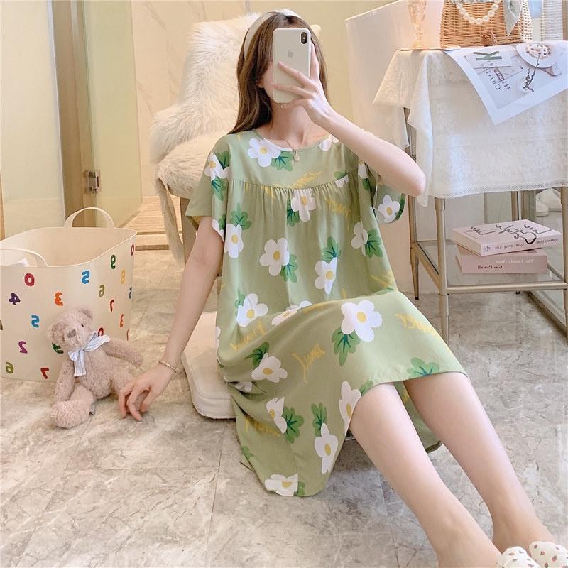 Váy ngủ nữ mùa hè chất lanh siêu mát không nhăn big size