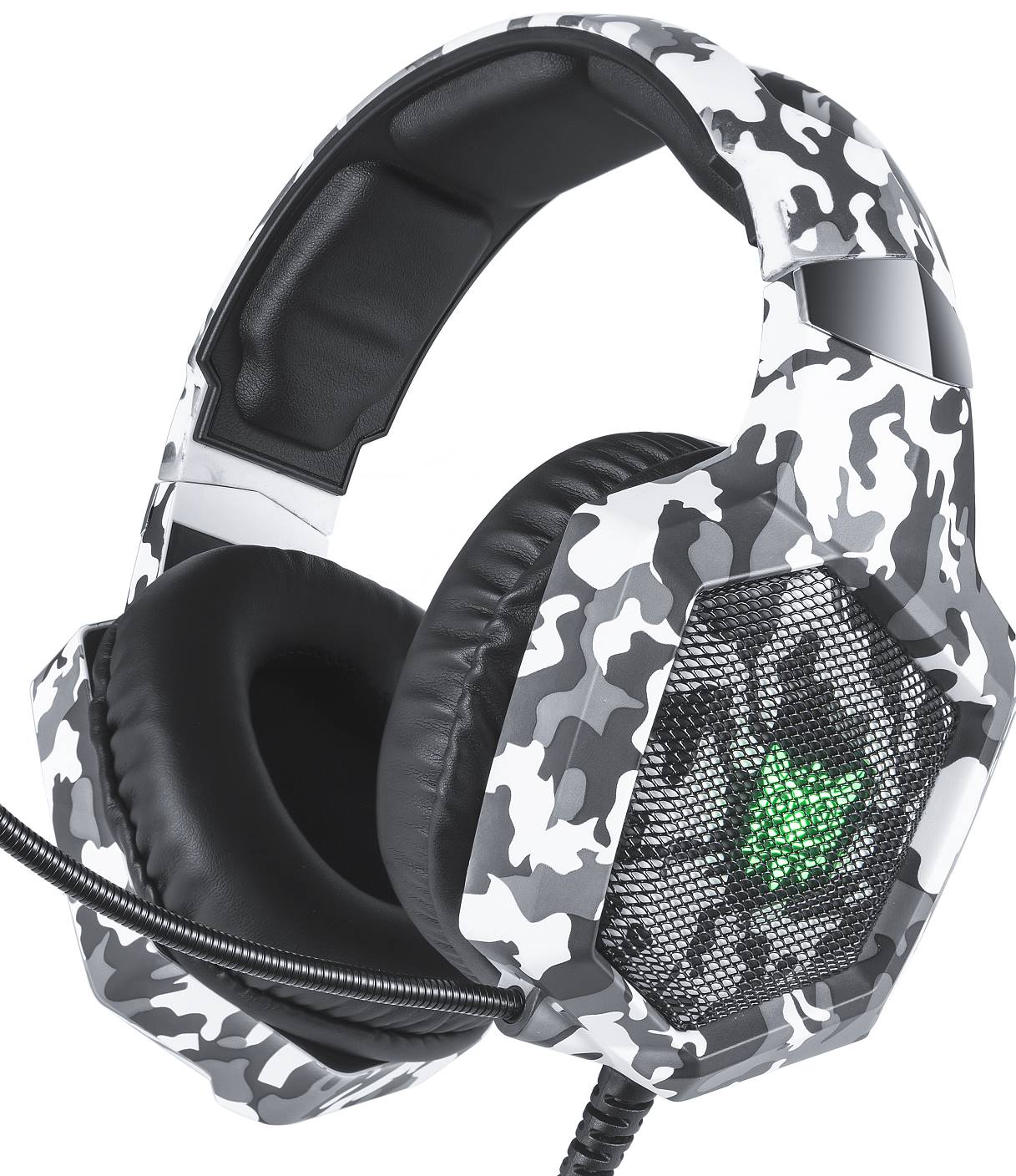 Combo Onikuma Gaming 7 (Tai nghe K8 Camouflage White + Chuột Có Dây CW902 Black + Giá Đỡ ST-2 White) - Hàng Chính Hãng