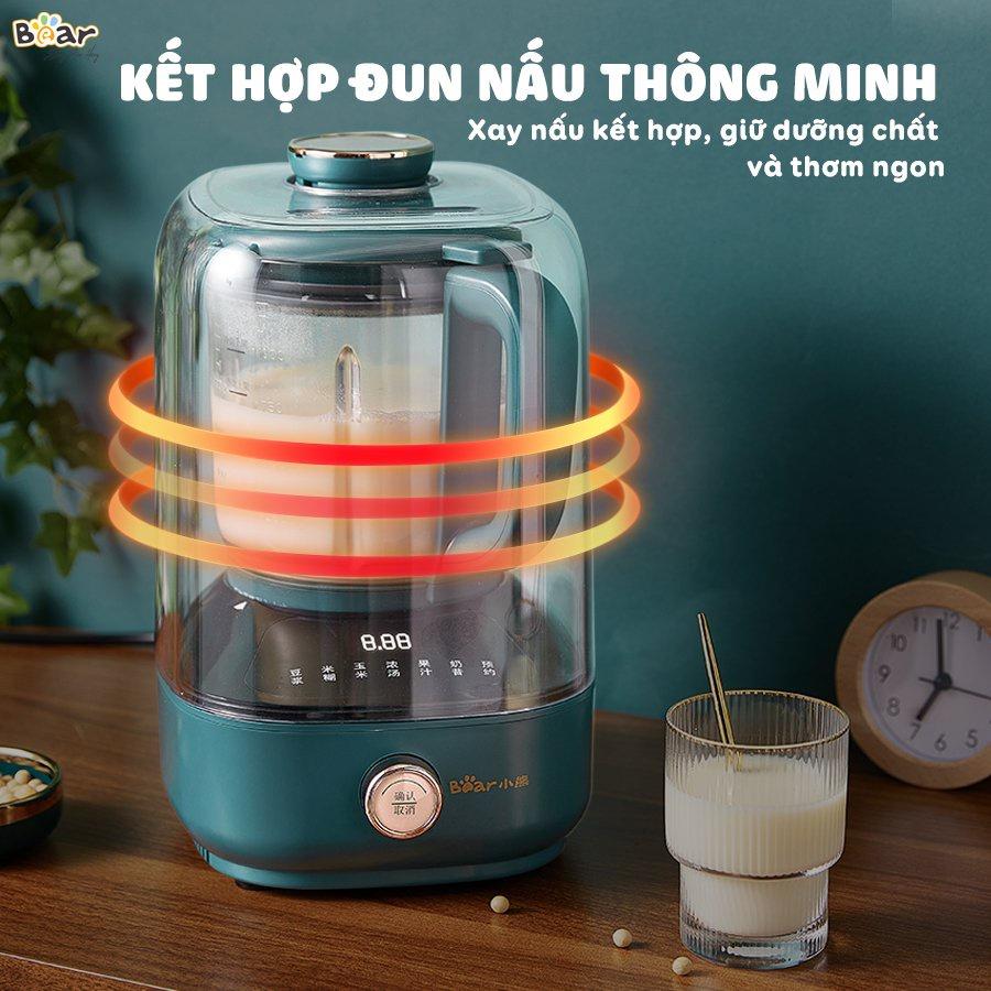 Máy Làm Sữa Hạt Bear PBJ-B06W1  Đa chức năng, cách âm không gây ồn, dùng cho 3-5 người - Hàng nhập khẩu