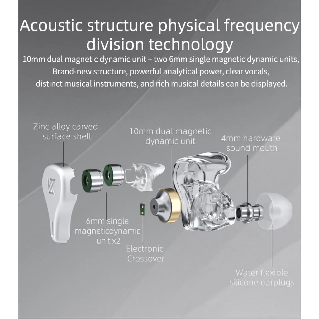 Tai nghe KZ DQ6 - 6 Driver dynamic, giá rẻ chất âm tuyệt vời - hàng chính hãng