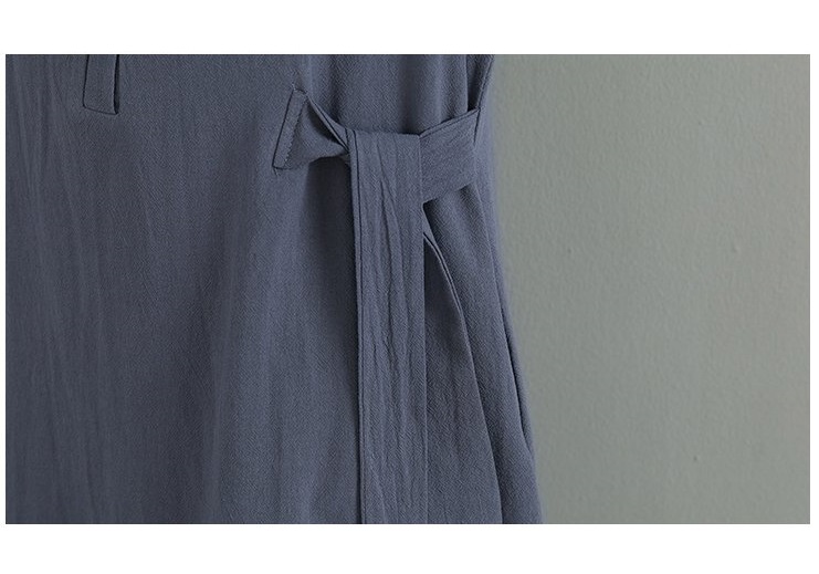 Đầm suông nữ Đũi Việt dáng dài 2 túi sườn, đầm form rộng cổ sơ mi phong cách cá tính thời trang thương hiệu chính hãng DV61