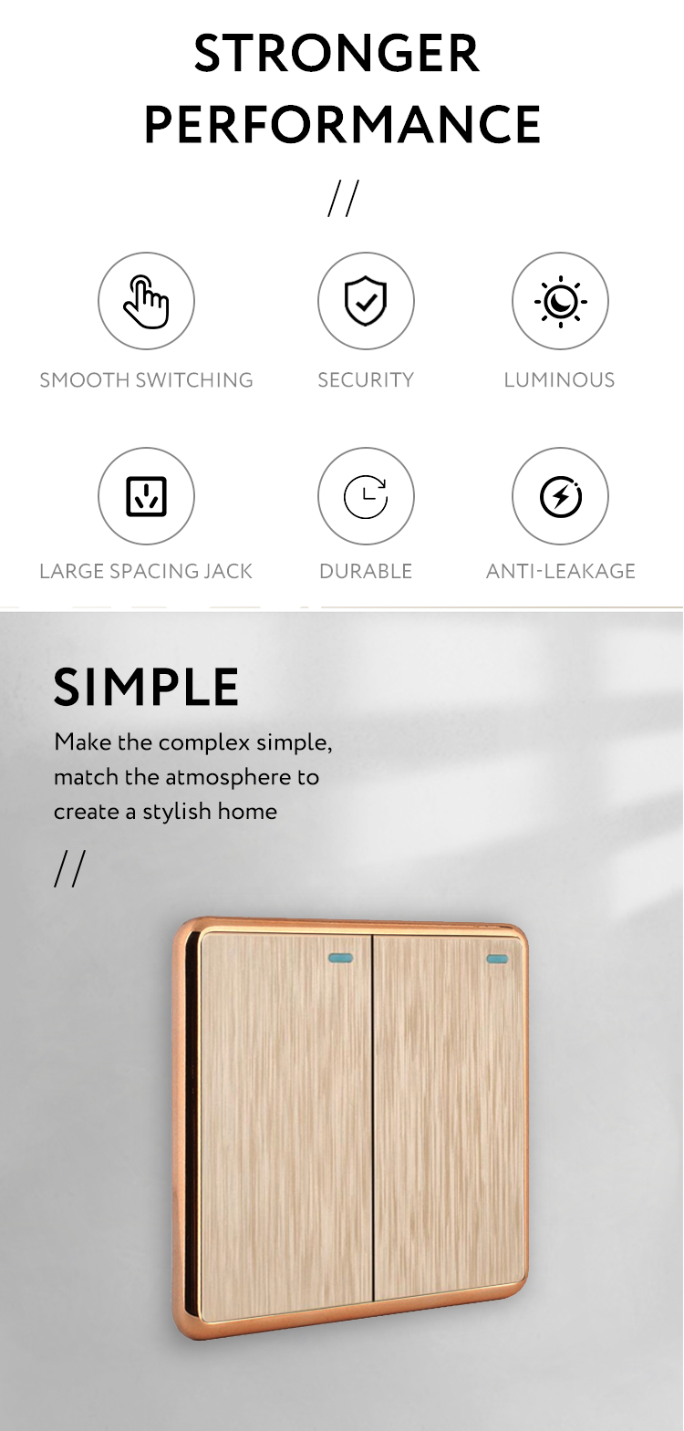 CÔNG TẮC ĐÔI 2 CHIỀU 04058D AKKO STAR - HÀNG CHÍNH HÃNG