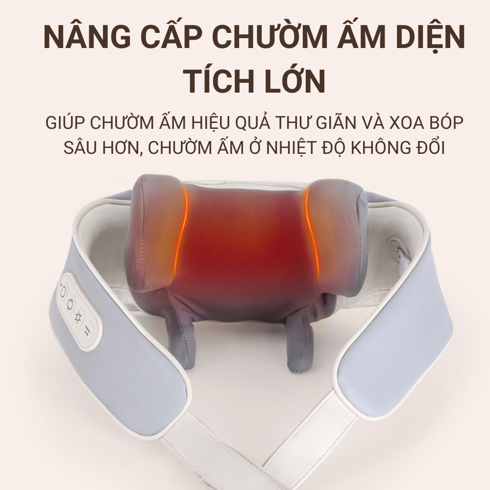 Máy Massage Cổ Vai Gáy RL-20, Con Lăn Silicon Không Gây Đau - Đai Massage Đa Năng Mô Phỏng Kỹ Thuật Massage Số 8