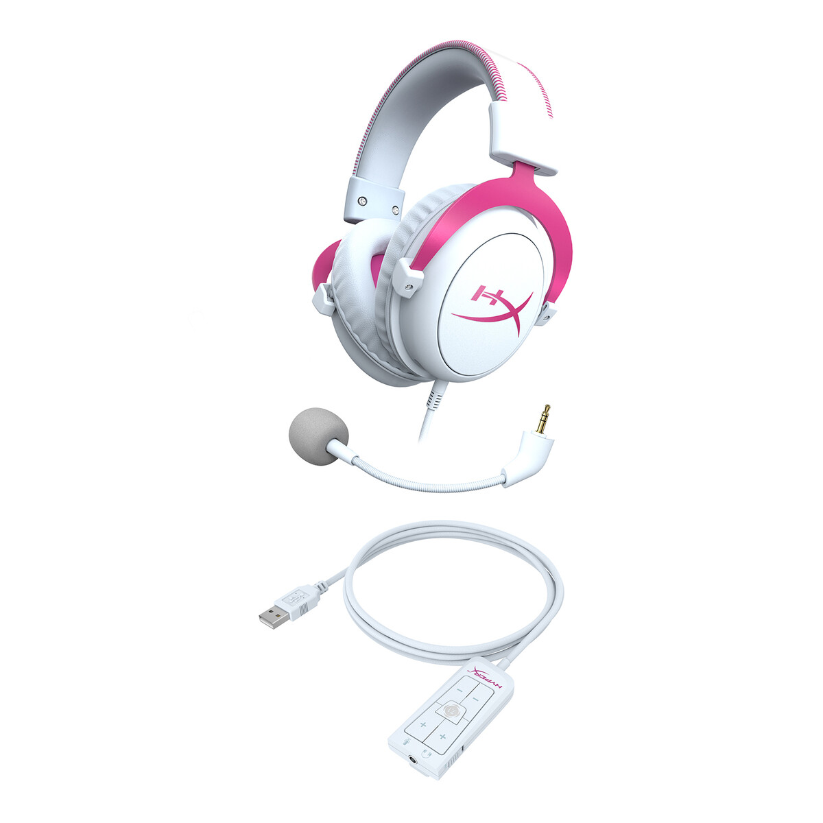 Tai Nghe Gaming HyperX Cloud II Pink Edition Giả lập âm thanh vòm 7.1 - Hàng Chính Hãng