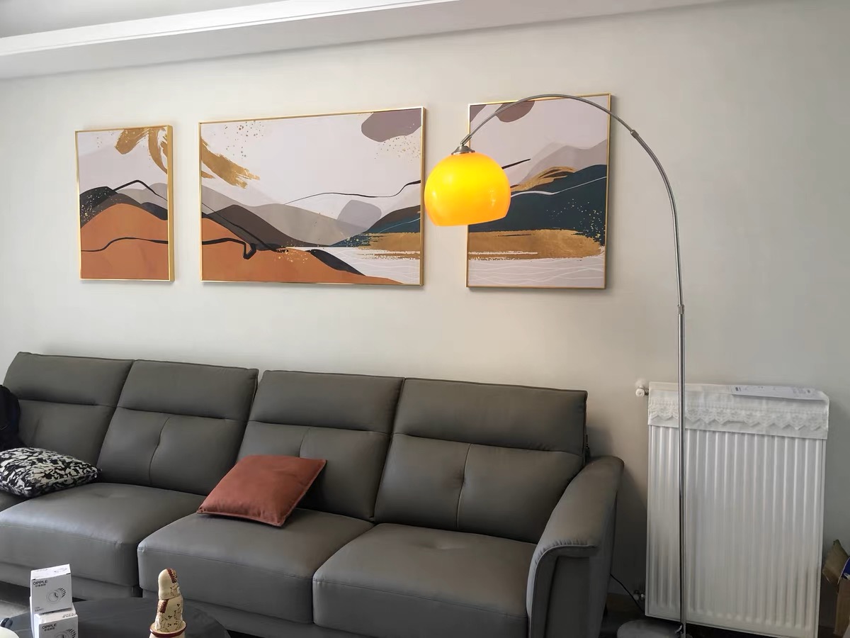 Đèn cây đứng phòng khách, phòng làm việc góc đọc sách hiện đại dáng bow cong DCLA012