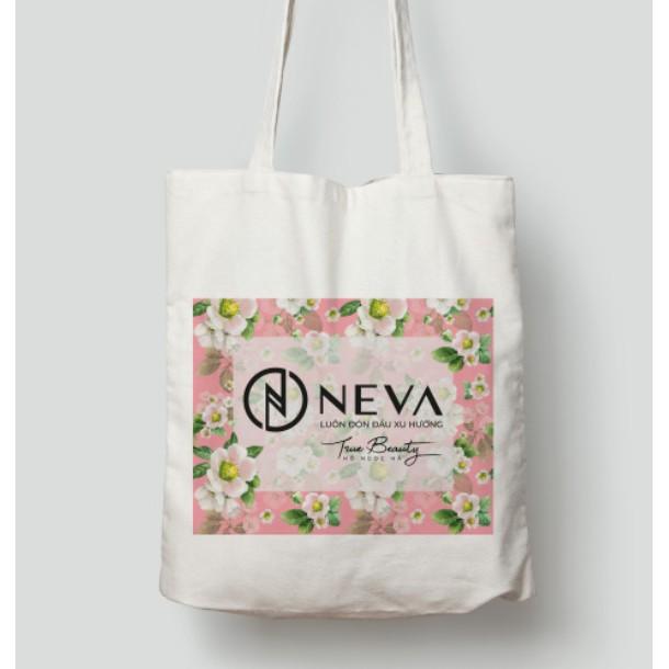 Túi tote NEVA vải Canvas Nữ Quai Tròn