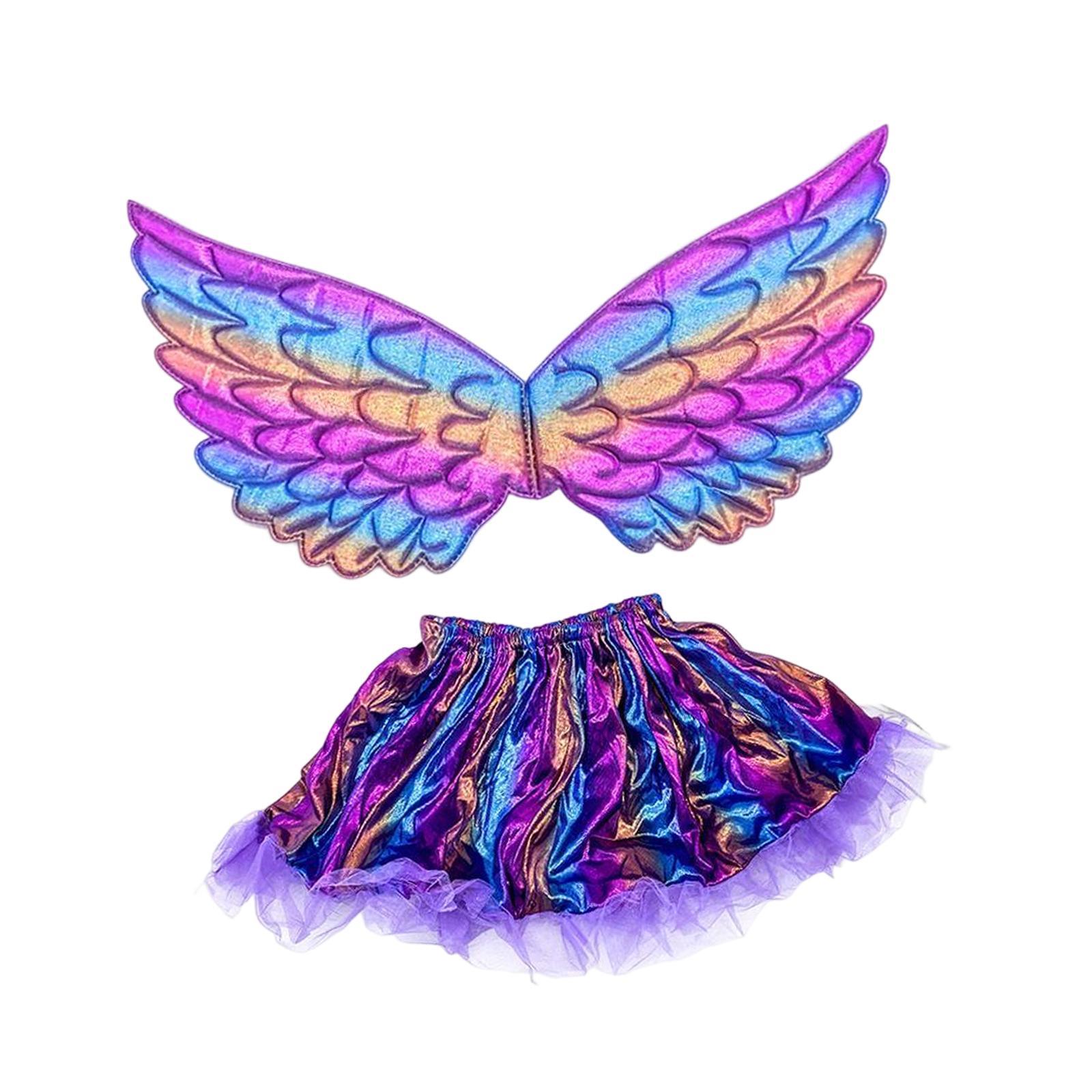 Girls Butterfly Wing Costume Dress up Fairy Tutus Apparel for Halloween Party