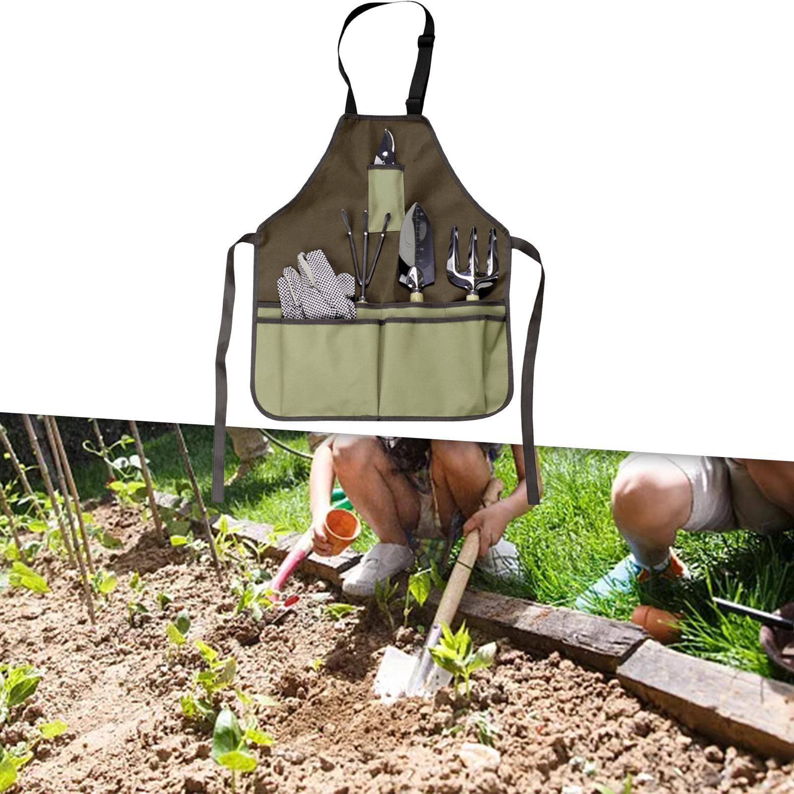 Work Apron Planting Tool Apron Oxford Cloth Workshop Bib Apron for Barber