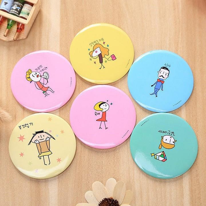 Set 10 gương mini bỏ túi nhiều hình dễ thương