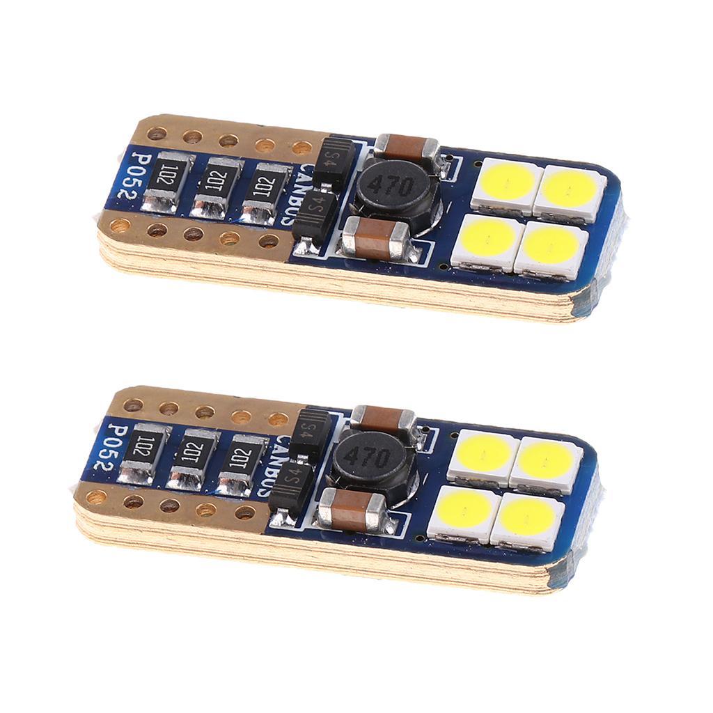 2 Pieces T10 8 LED Car Clearance   Interior  Bulbs White