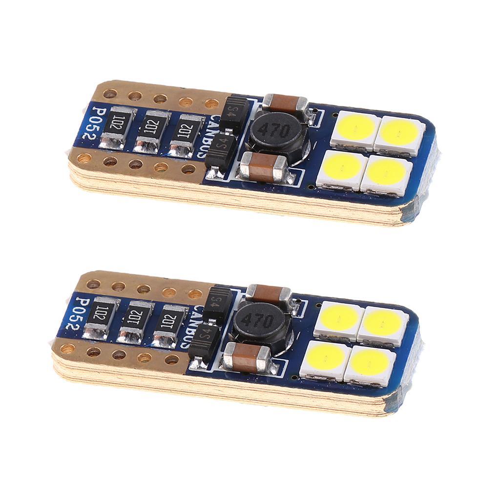High Quality 2Pcs T10 8 LED Car Clearance Interior Light Wedge Bulbs White