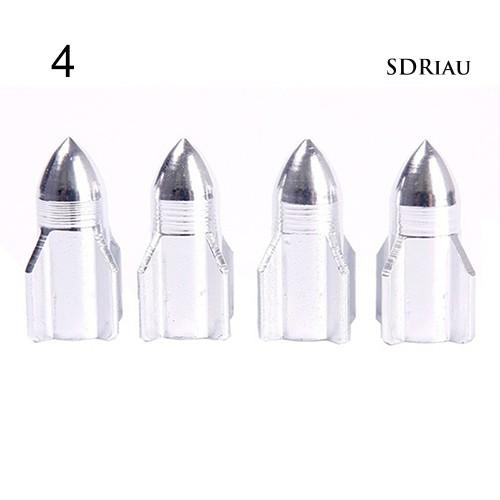 Bộ 4 Nắp Van Bánh Xe Hình Tên Lửa Chất Liệu Hợp Kim Nhôm