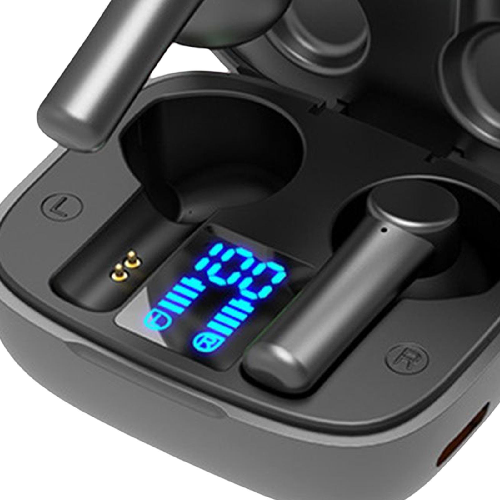 True Wireless Headphones Built in Microphone for Running Black