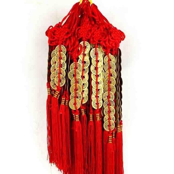Dây xu ngũ đế kết chỉ đỏ may mắn tài lộc