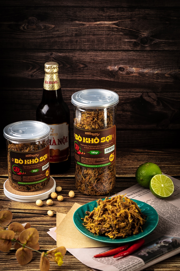 Bò Khô Sợi XUÂN HƯƠNG vị cay đặc biệt thơm ngon 90g