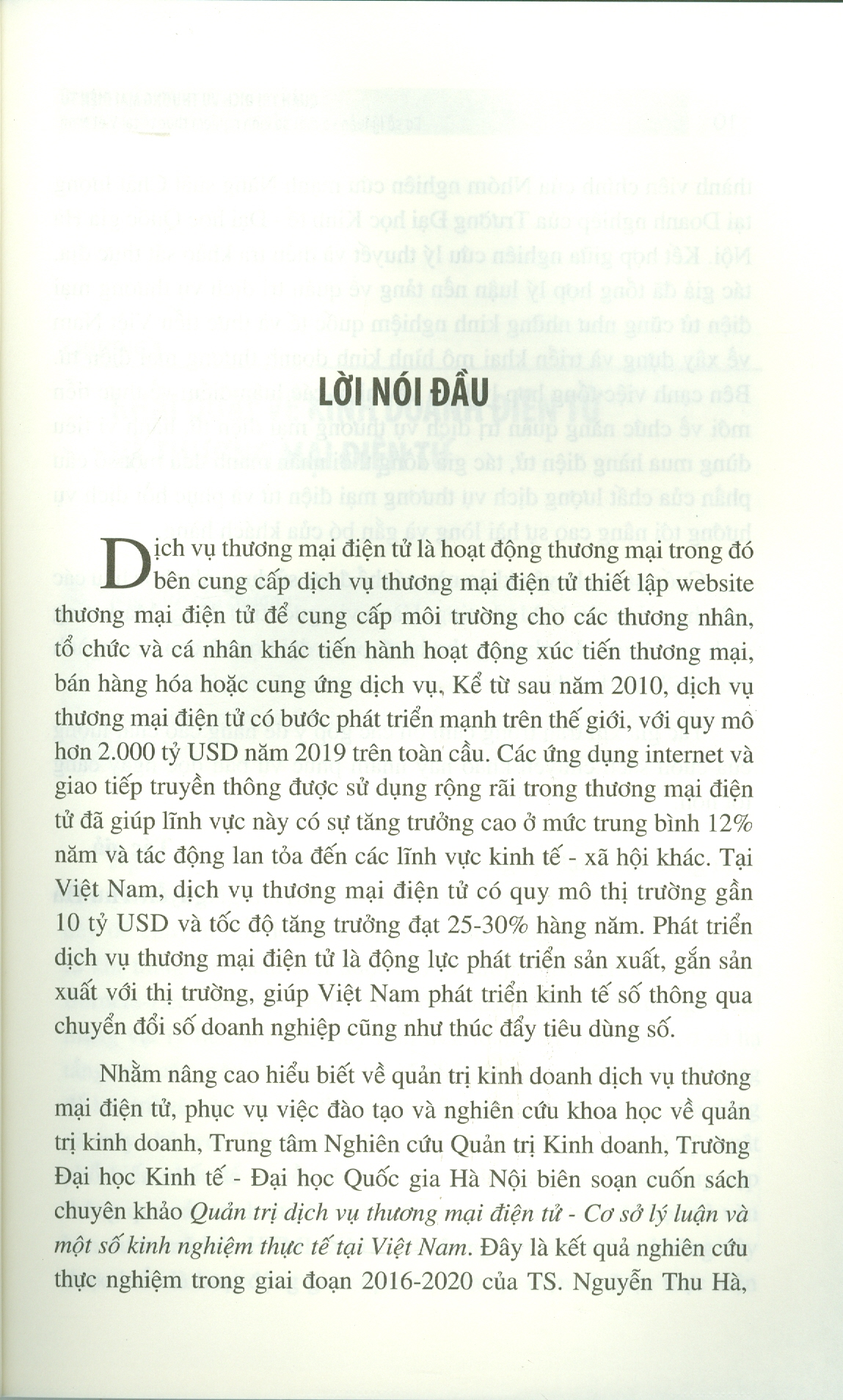 Quản Trị Dịch Vụ Thương Mại Điện Tử - Cơ Sở Lý Luận Và Một Số Kinh Nghiệm Thực Tế Tại việt Nam (Sách Chuyên khảo)